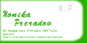 monika preradov business card